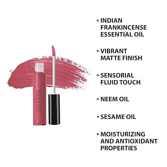 Lord & Berry Timeless Kissproof Semi Matte Liquid Lipsticks Ultra Light & Thin Coverage for Smooth & Nourished Lips Long Lasting Lipstick for Women, Vegan & Cruelty Free Makeup Set, Muse