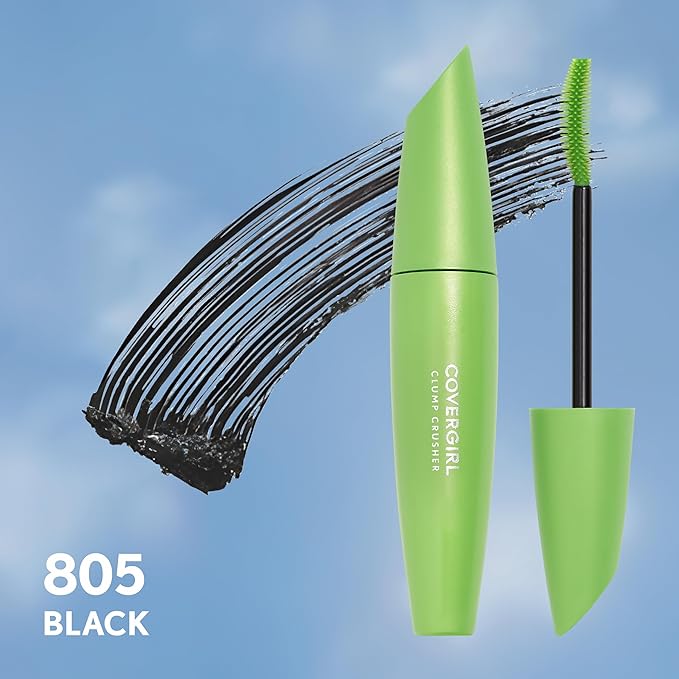 COVERGIRL Clump Crusher Mascara, 20X More Volume, Double Sided Brush, Long-Lasting Wear - 805 Black (Pack of 1)
