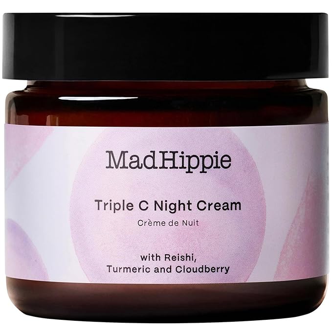Mad Hippie Triple C Night Cream – Face Moisturizer, Skin-Brightening, Anti-Aging Skin Care with 3 Forms of Vitamin C, 2.1 Oz