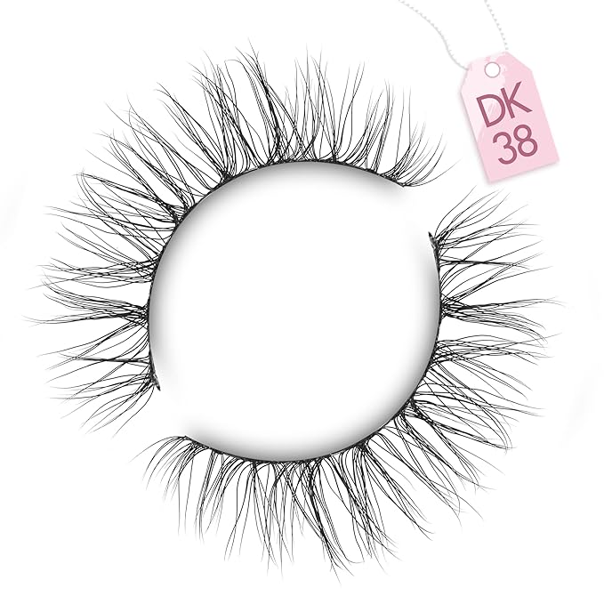 Onlyall Wispy Lashes - Natural Flared False Eye Lashes, Soft Fluffy 7 Pairs D-K38