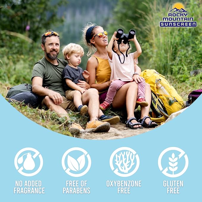 Rocky Mountain Sunscreen - SPF 30 Lotion | Broad Spectrum UVA/UVB Protection | Hawaii 104 Reef Act Compliant (Oxybenzone & Octinoxate Free) | Water Resistant 80 Min. | Gallon with Pump (128 Fl Oz)