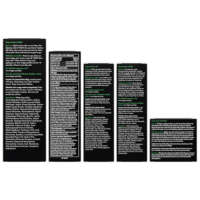 Tiege Hanley Men’s Skin Care Set 30 & 90 Days Routine (90 Day Routine - 5 Piece Set)