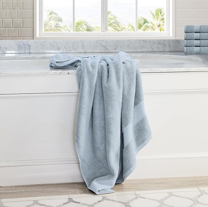 Delara Organic Cotton Luxuriously Plush Bath Towel 33 Piece Set|GOTS & Oeko-TEX Certified|Premium Hotel Quality Towels|Feather Touch Technology|650 GSM Long Staple|Soft, Quick Dry & Ultra-Absorbent