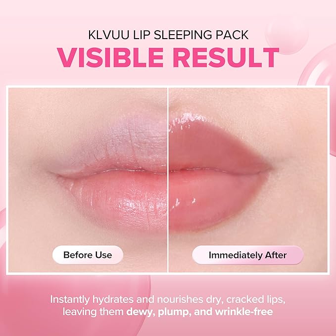 Klavuu Lip Mask Sleeping Pack (0.7oz) – Overnight Deep Hydrating Korean Lip Balm Treatment for Very Dry, Chapped Lips | Lip Lightening & Plumping with Instant Hydration | Gentle Exfoliating (Melon)