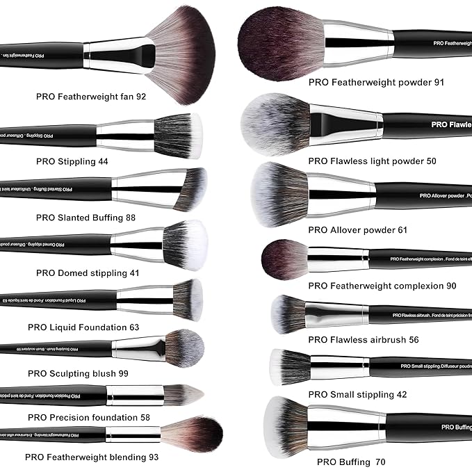 Bueart Design 36Pcs PRO Grade Makeup Brush Set with Super Holder,for discerning beauty enthusiasts&professionals Makeup Artist Crafted for your ultimate instrument for flawless,pro-grade artistry