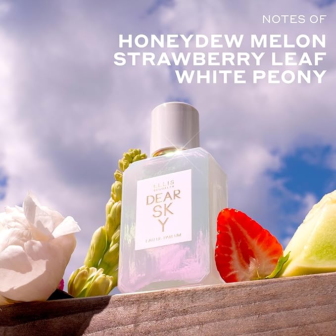 Ellis Brooklyn DEAR SKY Eau de Parfum – Fruity Floral Perfume for Women, Honeydew Melon, White Peony & Upcycled Cedarwood, Clean, Vegan, Cruelty-Free Fragrance, Travel Spray, 50ml / 1.7oz
