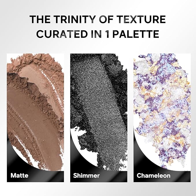Color Nymph Eye Makeup Palette, Nudes Eyeshadow Pallet with Matte Shimmer & Glitter Chameleon Finishes, Travel-Friendly Compact with Mirror & Brush, High-Pigment & Long-Lasting (Smoky Neutral)