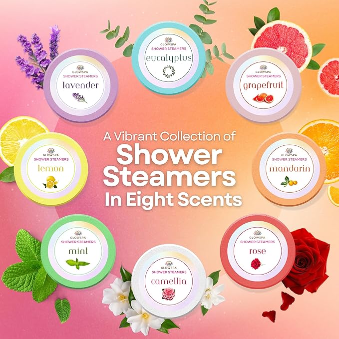 Shower Steamers Aromatherapy – 8 Pack Shower Bombs for Women with Essential Oils for Relaxation, Stress Relief and Self Care – Individually Wrapped Bath Steamers – Gifts for Women, Men