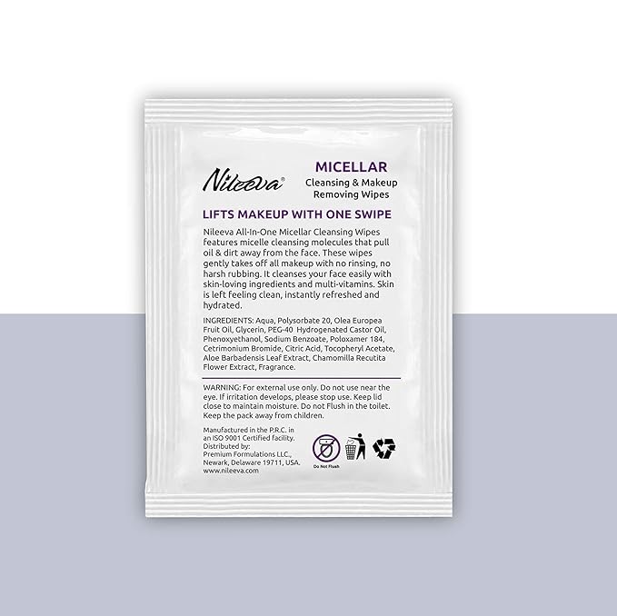 Face Makeup Remover I Makeup Cleansing Wipes For Home, Travel or Hotels, Makeup Retail I SINGLE WIPES I Easy Dispensing Box For Hotels (1200 Wipes [24 Packs X 50 Wipes] Super Bulk Value)