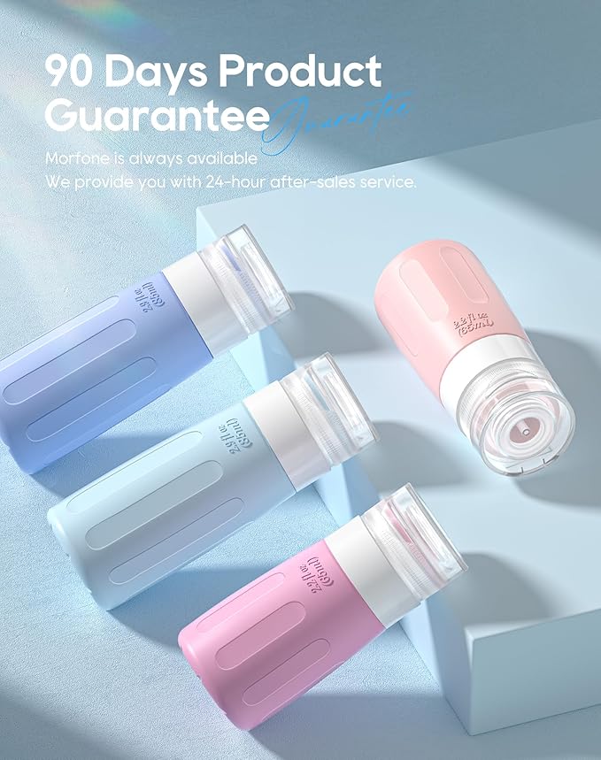 Morfone 16 Pack Travel Bottles Set for Toiletries, TSA Approved Travel Containers Leak Proof Silicone Squeezable Travel Accessories 2oz 3oz for Shampoo Conditioner Lotion Body Wash (BPA Free)