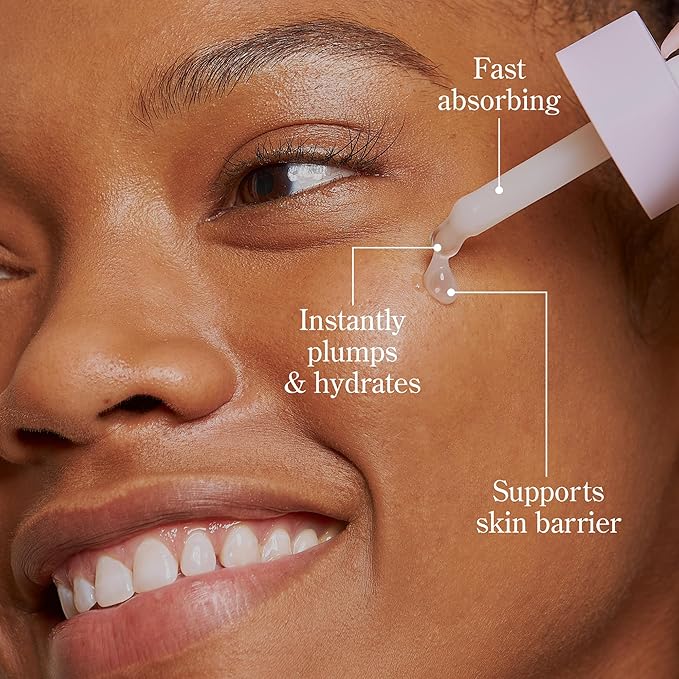 Beekman 1802 Milk Drops Ceramide Facial Serum - Squalane Oil, Hyaluronic Acid & Goat Milk Face Moisturizer - Boosts Skin Radiance & Hydrates Deeply - Fragrance Free, Cruelty Free