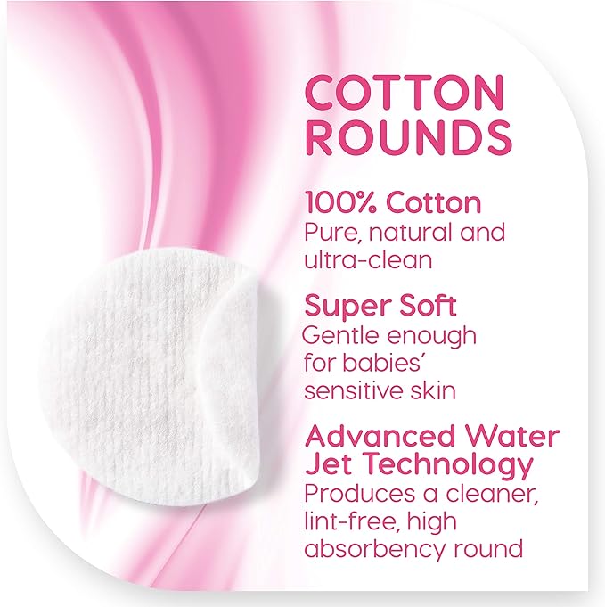Simply Soft Premium Cotton Rounds, 100% Pure Cotton, Absorbent Cotton Pads, 100 Count (Pack of 36)