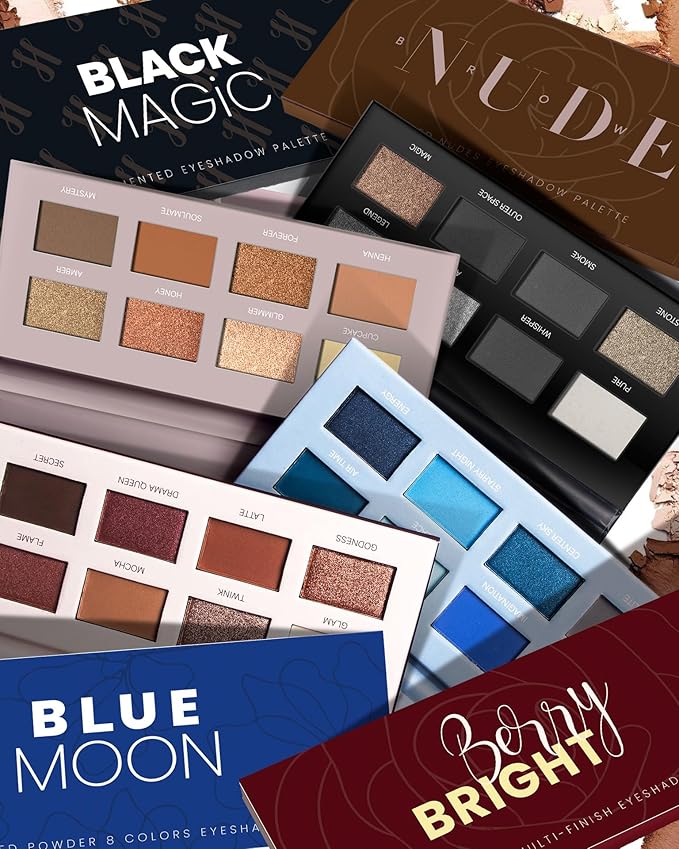 Berry Eyeshadow Matte Palette 8 Shade, Long Lasting Burgundy Eyeshadow for Bronzer Makeup, Wine Red Shimmery Eye Looks, High Pigmented & Easy to Blend (Plum)