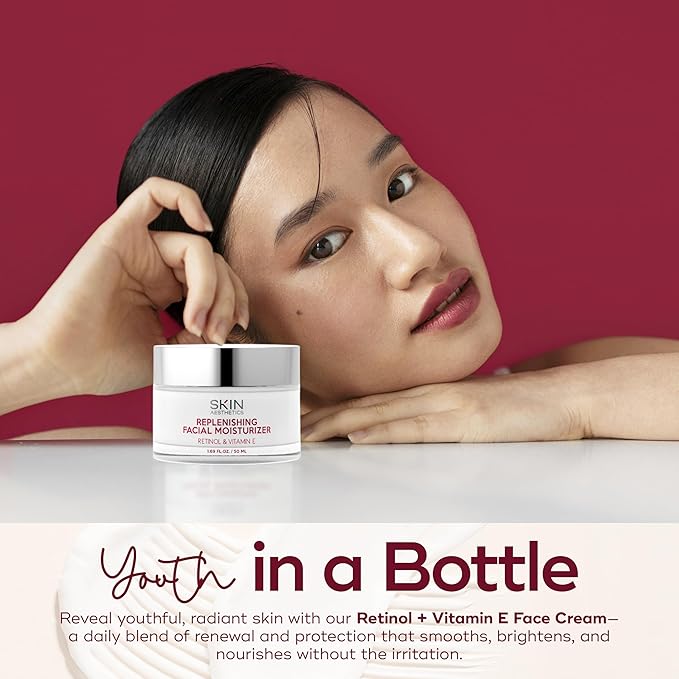 Retinol & Vitamin E Face Moisturizer - Repairs, Moisturizes, Fine Lines & Wrinkles Treatment - Anti-Aging - Dermatologist Tested Korean Skincare - Clean Beauty, Cruelty-Free - 1.69 oz