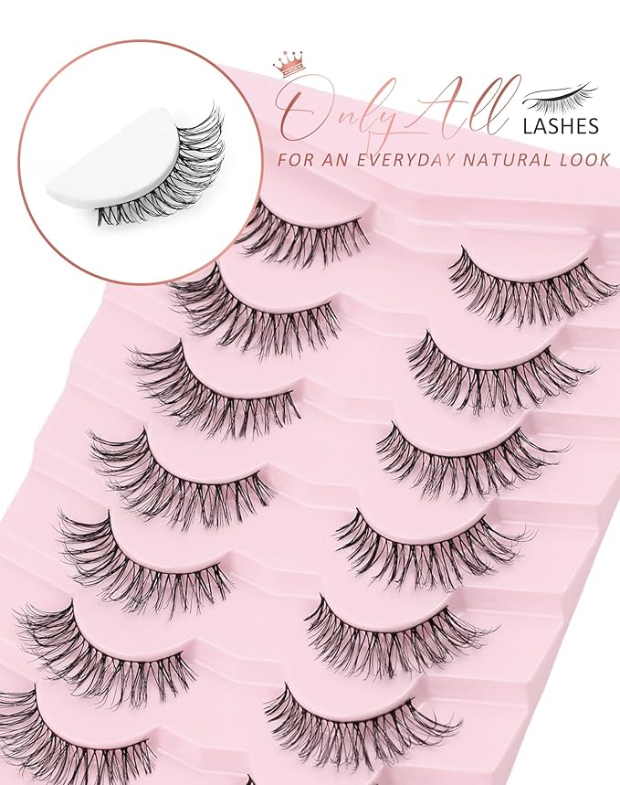 Onlyall Wispy Lashes Natural Flared False Eyelashes Fake Lashes T04