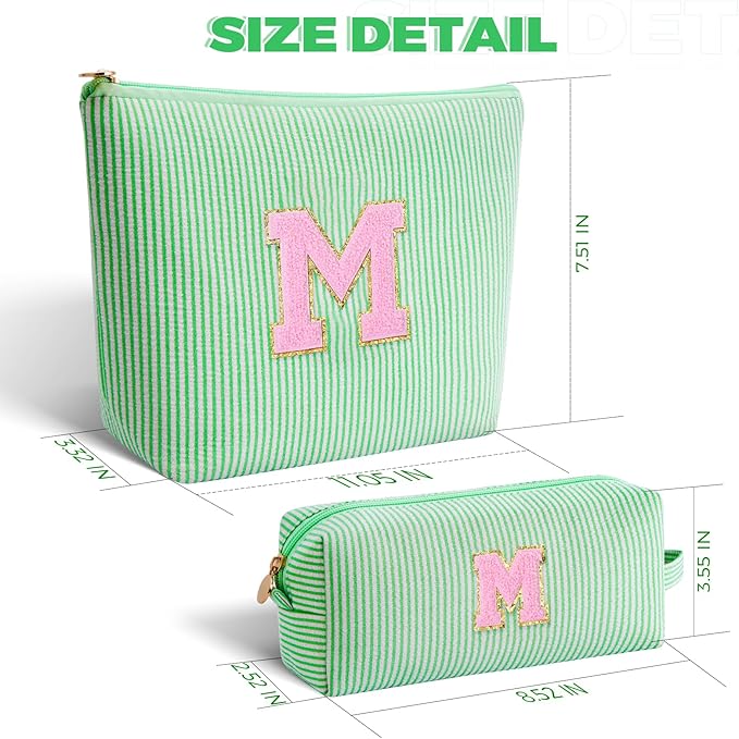 Mothers Day Gifts for Mom,Mum Gifts from Daughter,Birthday Gifts for Wife Sister Her,Mother in Law Gift,Mama Gifts Idea,Makeup Bag Set Cosmetic Bag - Green,M