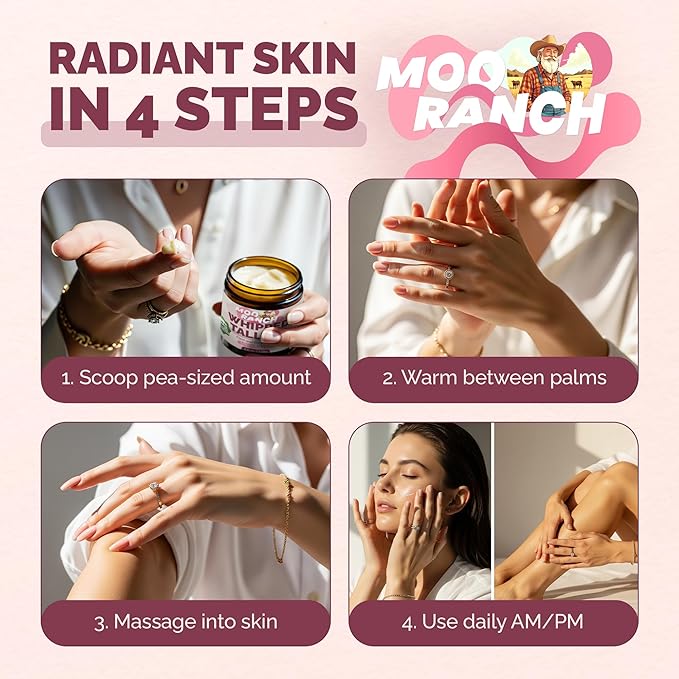 Whipped Beef Tallow for Skin – Grass-Fed Tallow Balm Moisturizer with Jojoba Oil, Manuka Honey & Calendula – For Face, Lips, Hands & Body – For Dry or Sensitive Skin.