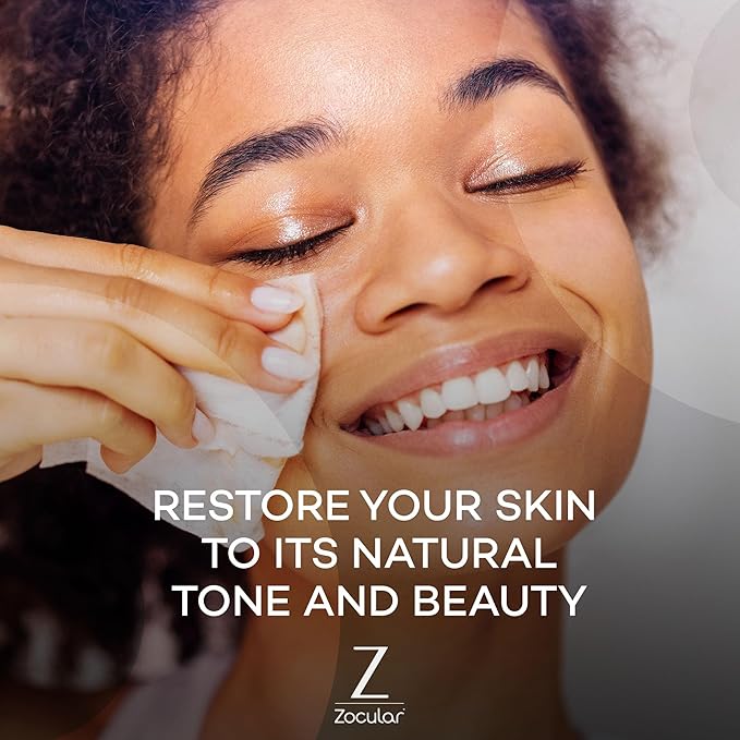 ZocuZap Acne Face Wipes - Moisturizing Face Cleansing Wipes for Acne, Makeup Removal, and Exfoliation with Natural Okra Complex for Sensitive, Rosacea Skin - 30/ct