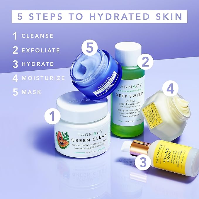 Farmacy Filling Good Hyaluronic Acid Serum for Face - Anti Aging Skin Care + Hydrating Face Serum - Plumps, Smoothes & Helps to Visibly Improve Skin Firmness for a Youthful Complexion (5ml)