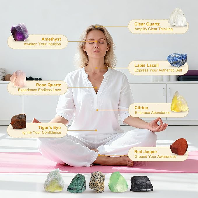 Alitifiy Get Well Soon Self Care Package Box, Birthday Xmas Gifts for Women, Sunflower Relaxing Feel Better Soon Basket Package w/ 12pcs Crystals Healing Stones, Sunshine and Wellness Presents for Her