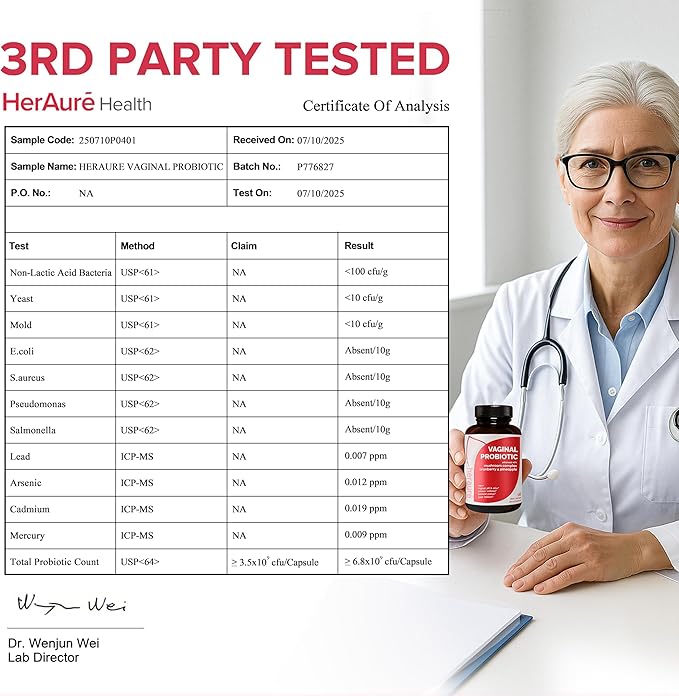 Vaginal Probiotic for Women, PH Balance, Odor, Flora, Immunity with 7B CFU Lactobacillus Probiotics, Prebiotics, 7-in-1 Mushroom Blend, Beta-Glucan, Cranberry, Pineapple, 60 Count