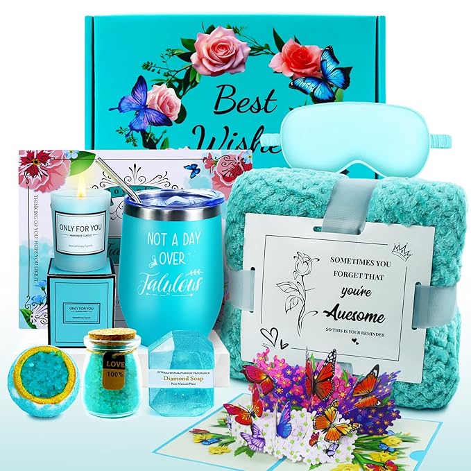 Self Care Gifts for Women, Get Well Soon Gift Baskets, Thinking of You Gifts Relaxing Spa Self Care Gift, Birthday Gifts for Women Mom Wife Her Friend Sister Grandma