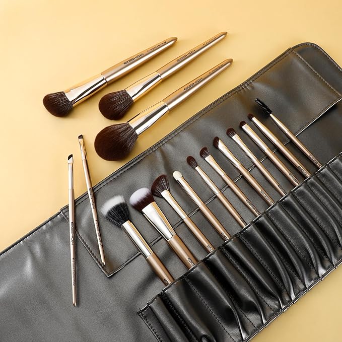 EIGSHOW Professional Makeup Brush Set, 16pcs with Case for Mascara Eyeliner Eyeshadow Concealer Foundation Powder Make up Brushes Kit (Monarch Butterfly)
