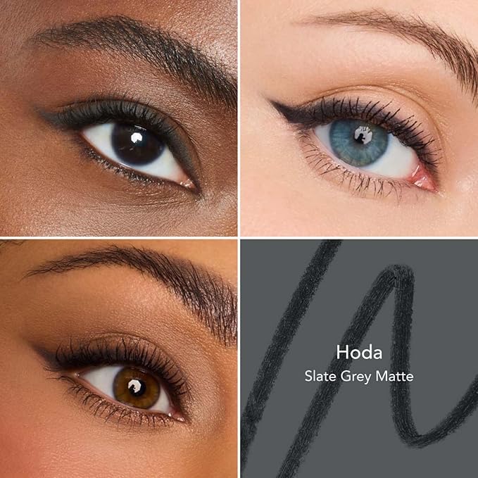 Thrive Causemetics Infinity Waterproof Eyeliner Pencil, Built In Sharpener & Smudge Tip, Long Lasting, Smudge Proof, Hyaluronic Acid & Shea Butter, Vegan & Cruelty Free, Hoda (Slate Grey Matte)