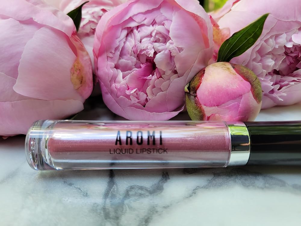 Aromi Metallic Matte Liquid Lipstick | Dusty Pink, Light Mauve Lip Color for Women, Shimmery Finish, Long-lasting (Fairy Tale)