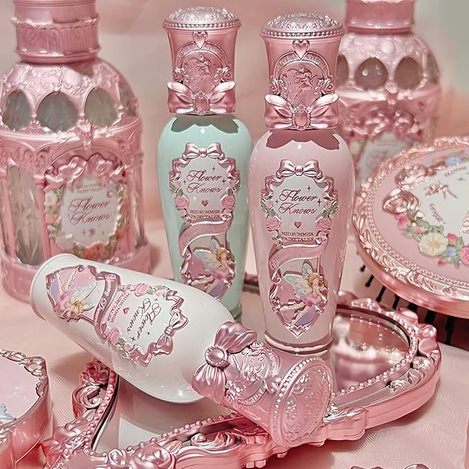 Flower Knows Midsummer Fairytales Coating Lip Lacquer,Glowy Non-Fading Lip Gloss,Hydrating Tinted Lip Oil for Girls&Women,Vegan & Cruelty Free,0.17Fl Oz(G02 Little Flower Fairy)