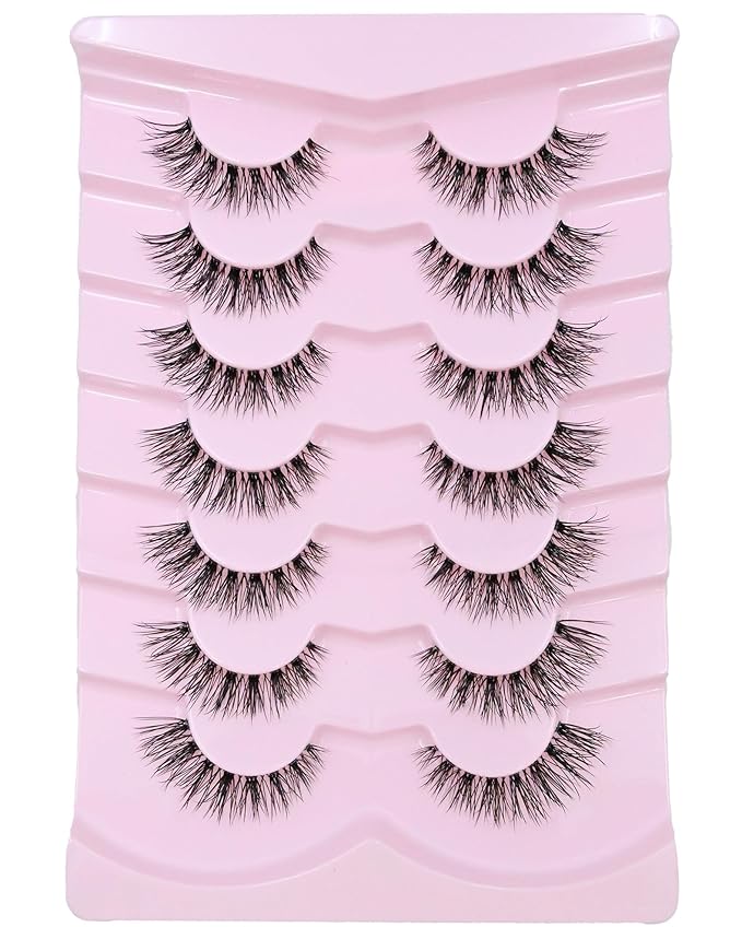 Onlyall Wispy Lashes Natural Flared False Eyelashes Fake Lashes WD-4