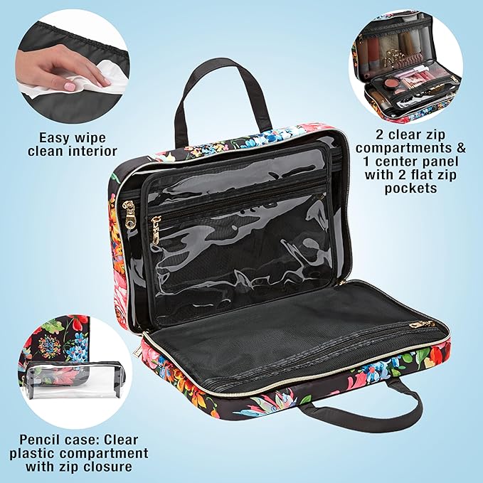 Conair Travel Toiletry Bag - Makeup Bag - Cosmetic Bag -Travel Makeup Bag