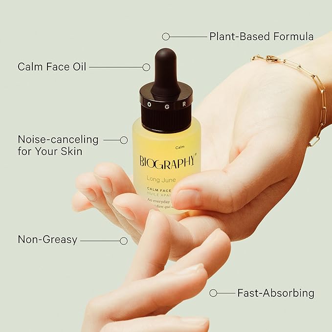 Face Oil Quieting Skincare Beauty Treatment, 13ml. Anti-Aging Vitamin E, Moisturizing Primrose, Soothing Calendula. All Skin Types. Organic Vegan Facial Oil for Women Face Skincare Moisturizer