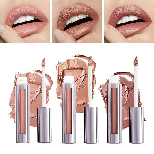 Runway Rogue Silk Glam Liquid Lipstick Lip Trio, Long Wear Frosted Liquid Lipstick Pack, (‘Paparazzi’, ‘Couture’, ‘Sex Symbol’)