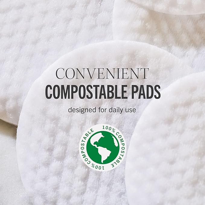 First Aid Beauty - Facial Radiance Pads with Glycolic & Lactic Acids, Daily Exfoliating Pads with AHA, Visibly Smaller Pores, Help Tone & Brighten Skin, One-Step Makeup Prep, Compostable, 28