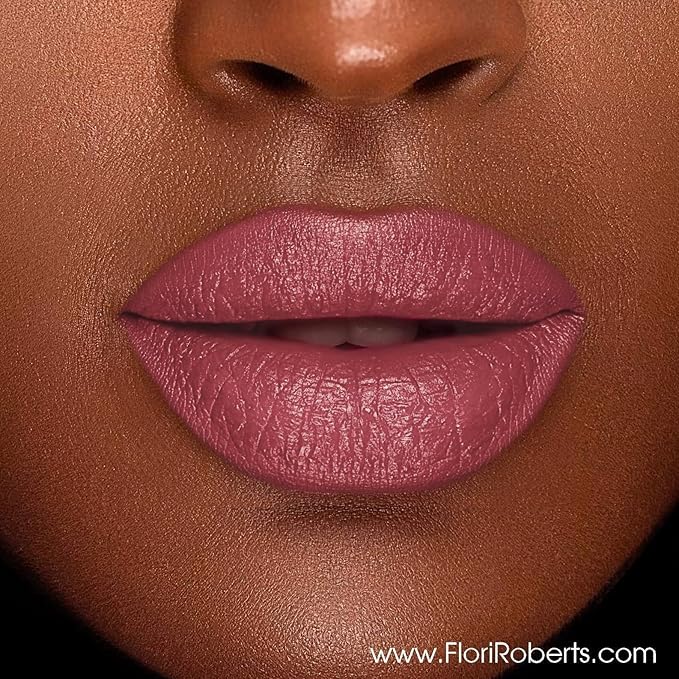 Flori Roberts Luxury Lipstick, Vibrant Lip Makeup for Women of Color or Deeper Skin Tones, Demi-Matte Texture, Hydrates and Conditions Lips