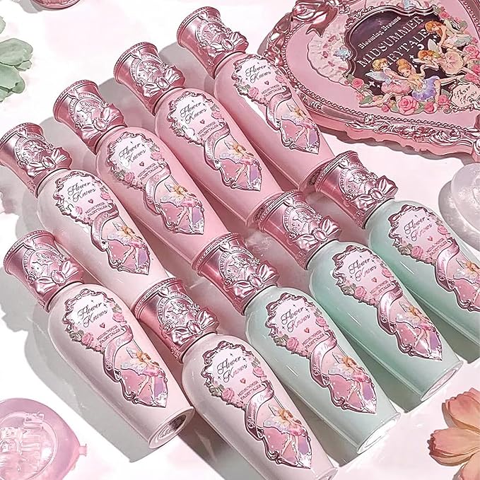Flower Knows Midsummer Fairytales Coating Lip Lacquer,Glowy Non-Fading Lip Gloss,Hydrating Tinted Lip Oil for Girls&Women,Vegan & Cruelty Free,0.17Fl Oz(G08 Mystery Island)