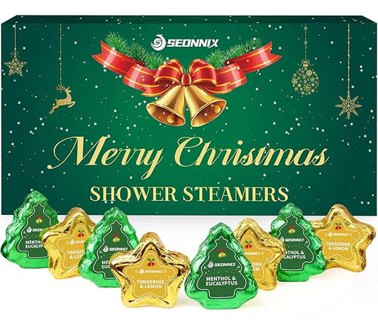 Shower Steamers Aromatherapy - 8 Pack Shower Bombs Christmas Gifts Stocking Stuffers for Women and Men, Stress Relief & Luxury Self Care, Gifts for Women Who Has Everything