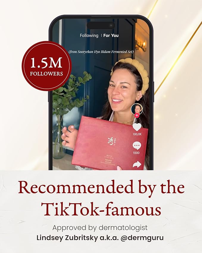 Sooryehan Ginseng Skincare Set - Hyobidam Korean Skin Care Set, Premium Gift Set for Intense Hydration, Firm Skin, Wild Ginseng, 13.53 fl oz