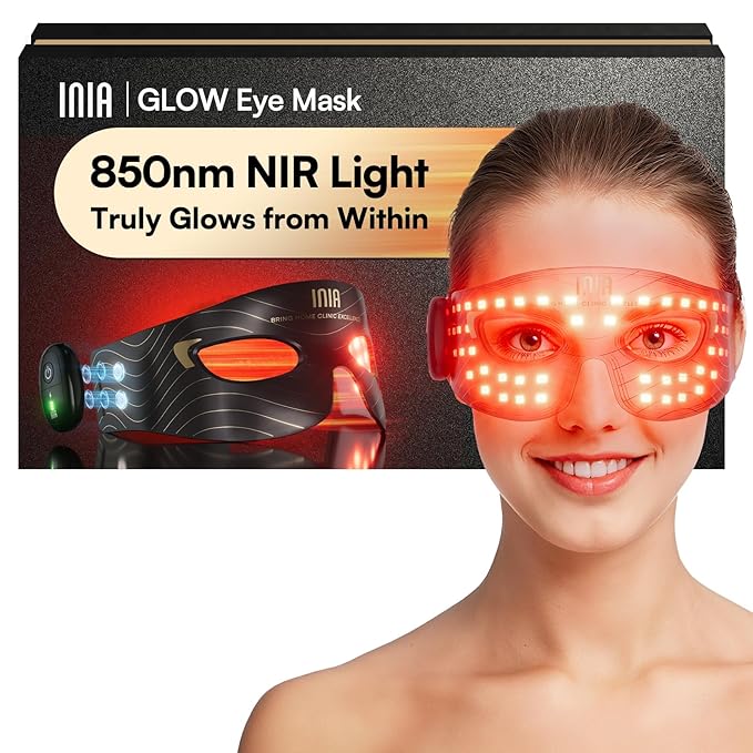 Red Light Therapy Eye Mask for Under Eye Treatment & Rejuvenation - Skincare Device for Dark Circles, Wrinkles, Forehead Lines, Crow's Feet
