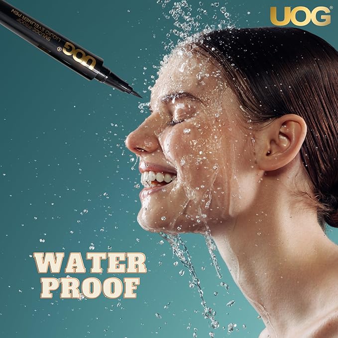 UOG (United One Liquid Eyeliner pen – Waterproof, Smudge-Proof & Long-Lasting (Up to 72 Hours), Quick-Dry. No Skip, Transfer-Resistant & Allergy-Free for Sensitive Eyes,Matte Finish.