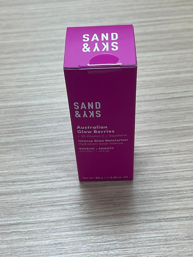 Sand & Sky Australian Glow Berries Brightening Moisturizer with Vitamin C & Squalane - Glow-Boosting Face Cream, Anti-Aging Formula, For Dull Skin