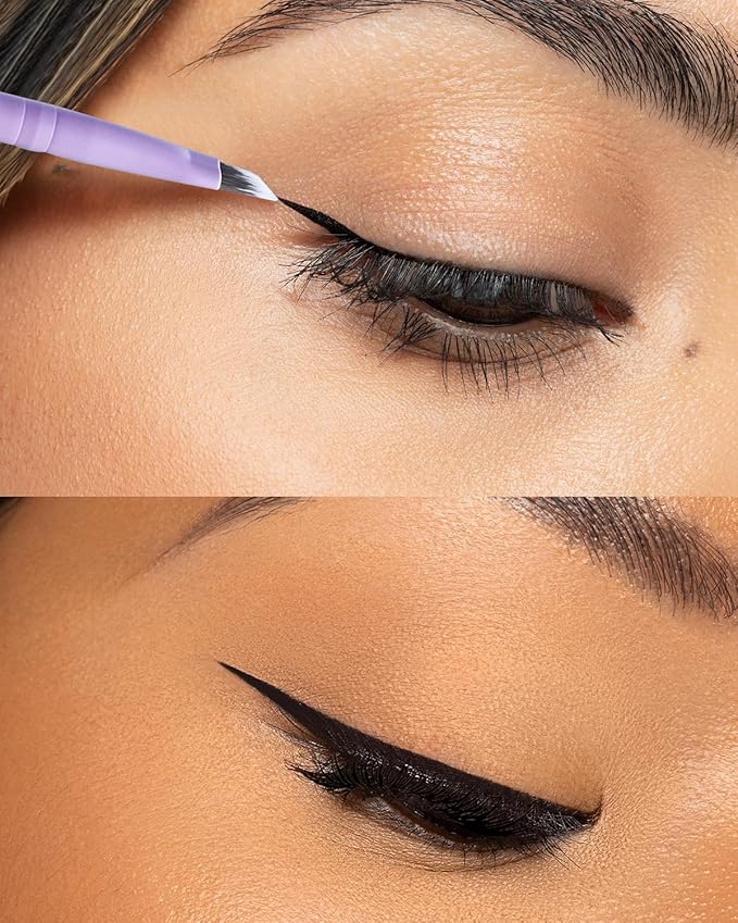 Eyeliner Brush Fine Angled - EIGSHOW PRO Precision Gel Liner Brush with Silver Ion Bristles - Ultra Thin - Vegan & Cruelty-Free (E835MP)