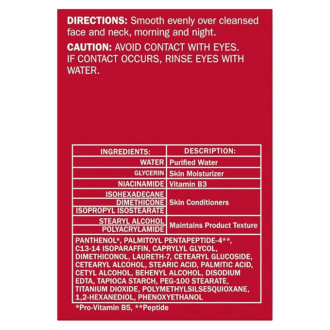 Olay Collagen Peptide Face Moisturizer, Firming Cream for Women, Fragrance-Free, Non-Greasy - Hydrating, Anti-Aging, Anti-Wrinkle, Smooth Fine Lines, Plumping Skin Care - Niacinamide, 1.7 Oz