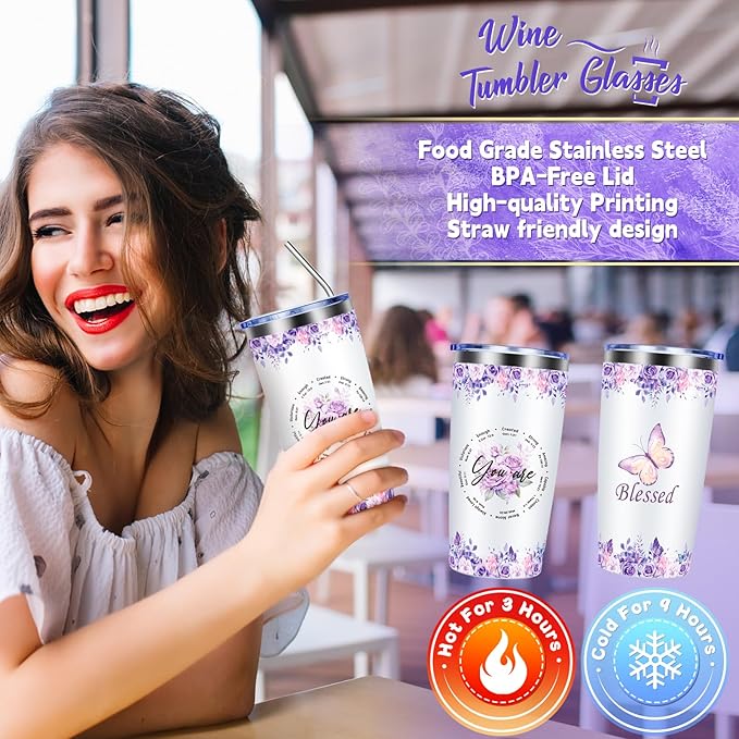 12PCS Christian Gifts for Women Faith, Inspirational Gifts for Women, Religious Catholic Gifts Basket,Purple Birthday Get Well Soon Gifts, for Mom Her Wife Girlfriend Friend Sister