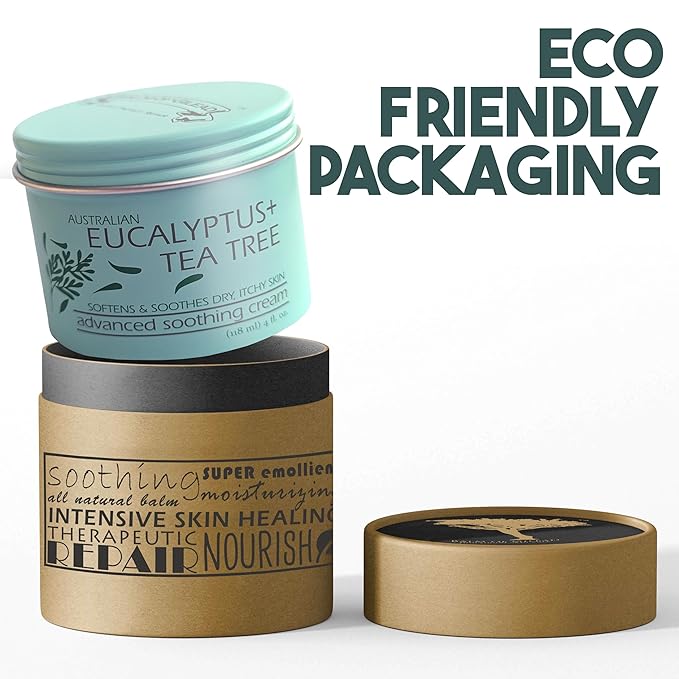 BALM OF GILEAD Foot Cream with Tea Tree and Eucalyptus – Intensive Moisturizing Cream for Dry, Cracked Heels and Feet – Refreshing Body and Skin Care Balm