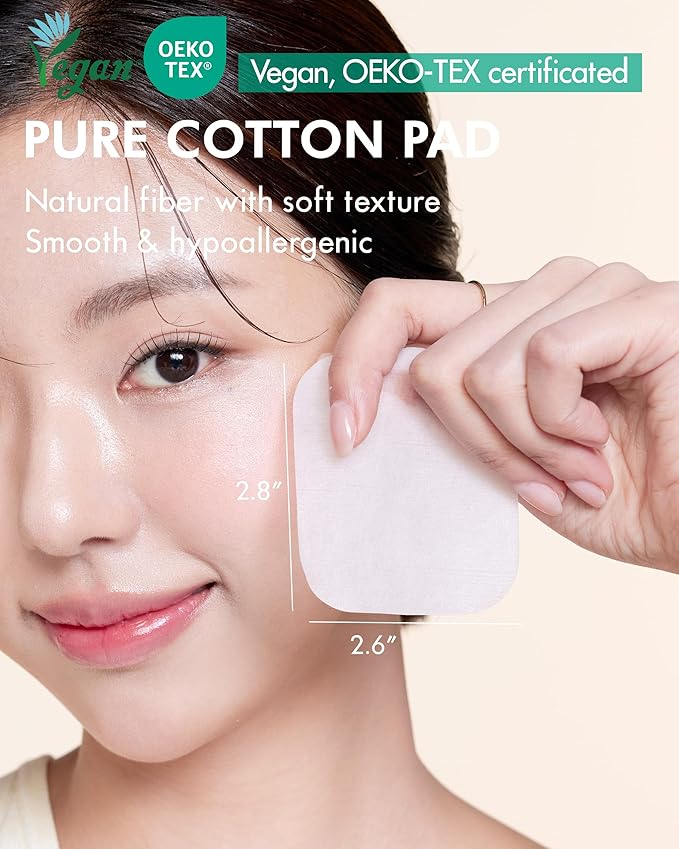 DERMAL Vitamin Toner Pad - Korean Toner Pad for Antioxidant & Skin Glow Radiance Improvement with Vitamin C - Vegan Pure Cotton Square Pads - High Capacity, 120 Sheets