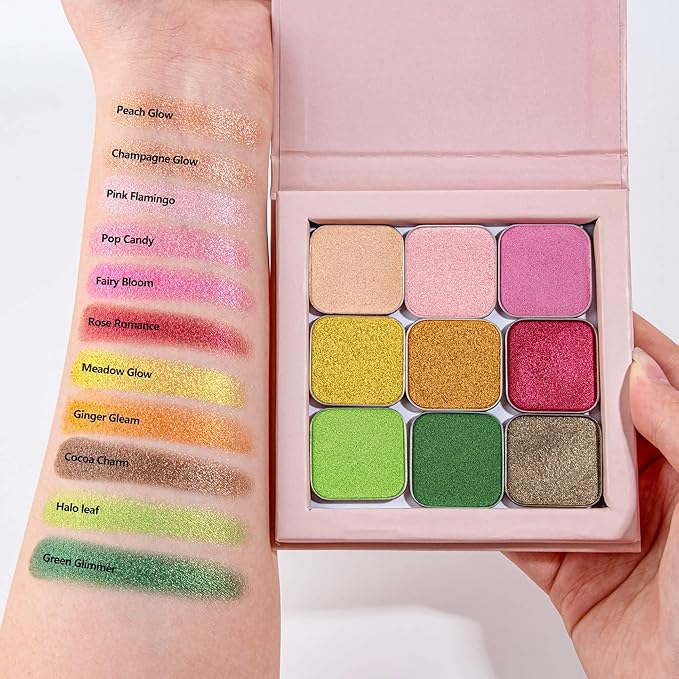 Single Pink Eyeshadow Matte Shimmer Highly Pigmented Blendable Longwear Powder in Magnetic Refill Pan for Custom Palette Easy to Apply and Remove (Pop Candy)