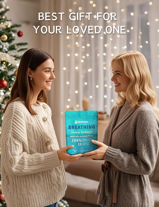 Shower Steamers Aromatherapy 15 Pack, Menthol & Eucalyptus Shower Bombs with Natural Essential Oils, Quick Relief Nasal Congestion, Relaxation & Self Care Gifts for Women & Men