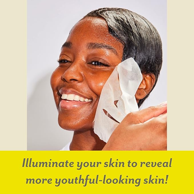 Patchology Brightening Face Masks with Vitamin C - Men & Women Face Masks Skin Care Sheet for Skin Brightening and More Even Skin Tone - Illuminate FlashMasque Face Sheets Moisturizer (2 Count)